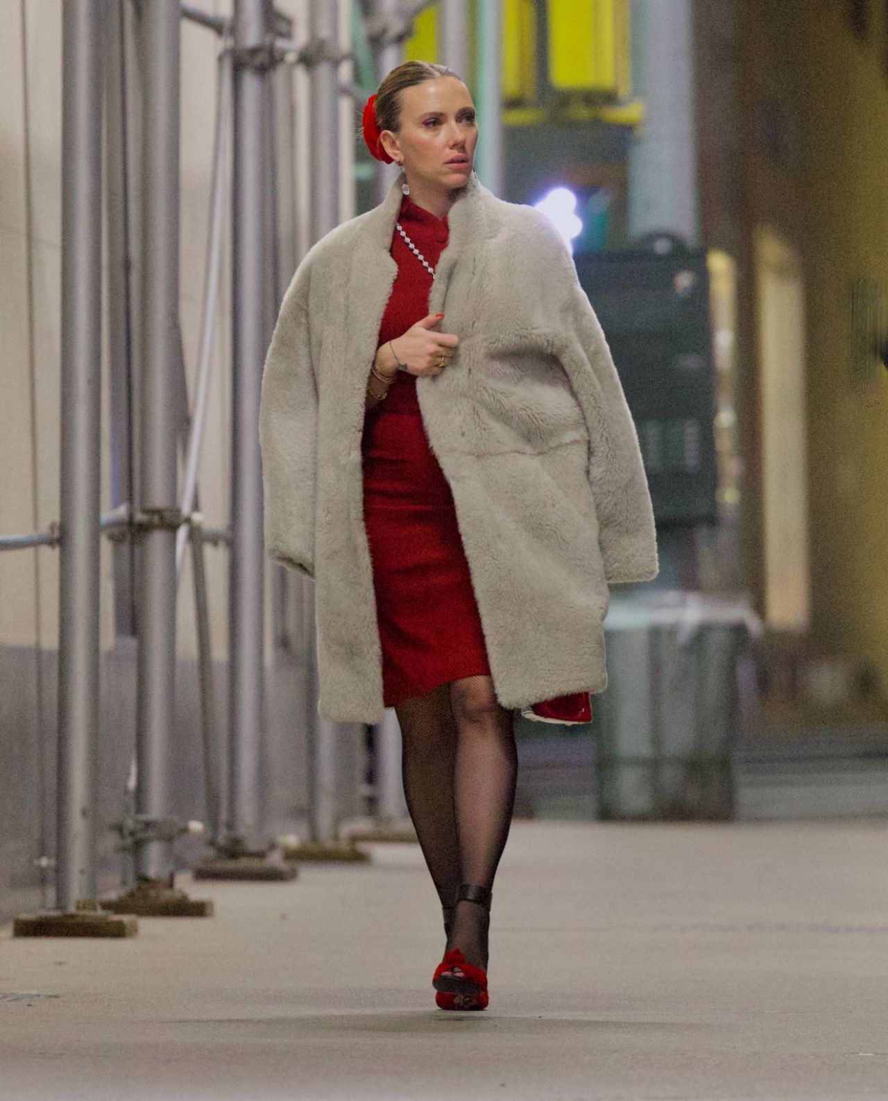 Scarlett Johansson Hosts Festive Christmas Soiree in NYC 12/21/2023