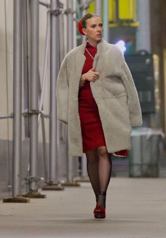 Scarlett Johansson Hosts Festive Christmas Soiree in NYC 12/21/2023