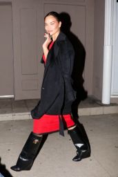 Shanina Shaik With Boyfriend Matthew Adesuyan - Night Out in Los Angeles 12/15/2023