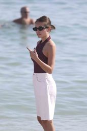 Thylane Blondeau at the Beach in Miami 12/27/2023