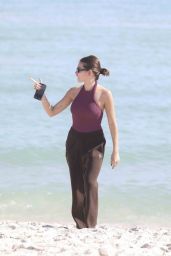 Thylane Blondeau at the Beach in Miami 12/27/2023
