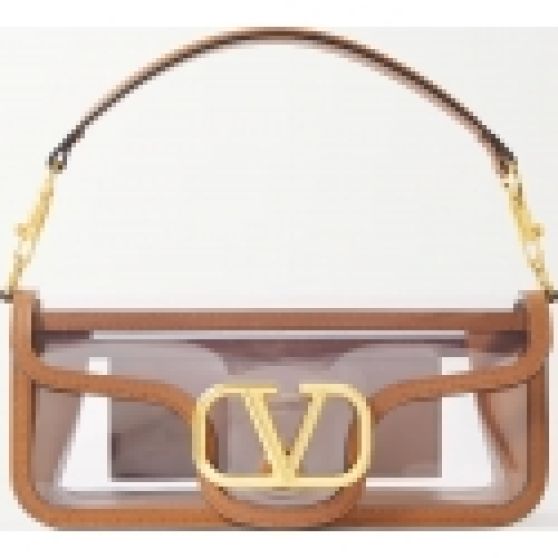 Valentino Loco PVC and Leather Shoulder Bag