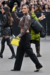 Adèle Exarchopoulos Arriving at Fendi Haute Couture Week in Paris 01/25/2024