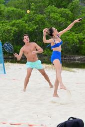 Alessandra Ambrosio on the Beach Playing Beach Tennis in Florianópolis 01/01/2024