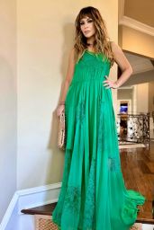 Alyssa Milano in Green Dress - Preparation for Critics Choice Awards 01/14/2024