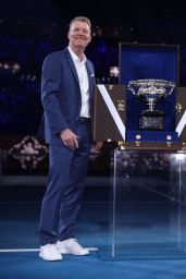 Ana De Armas - Presents the Louis Vuitton Trophy Trunk at the Australian Open in Melbourne 01/28/2024
