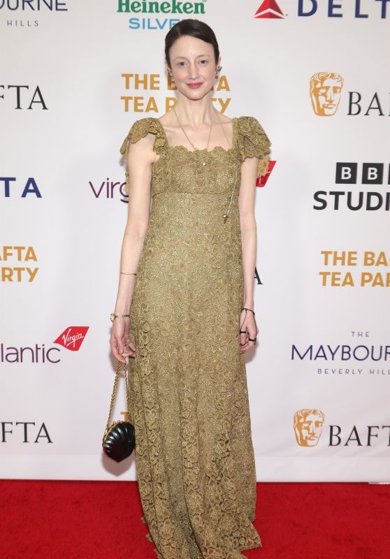 Andrea Riseborough at BAFTA Tea Party in Beverly Hills 01/13/2024