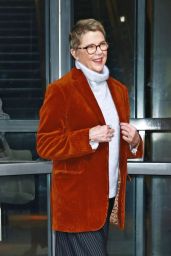 Annette Bening Exiting ABC Studios After Stopping by "The View" Talk Show in NYC 01/12/2024