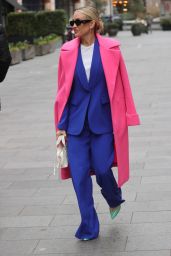 Ashley Roberts in a Blue Suit in London 01/08/2024