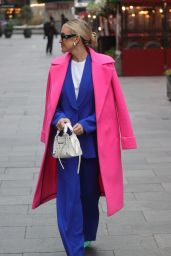 Ashley Roberts in a Blue Suit in London 01/08/2024