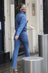 Ashley Roberts in Double Denim in London 01/02/2024