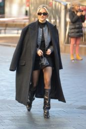Ashley Roberts Wearing a Mini Dress in London 01/19/2024