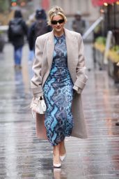 Ashley Roberts Wearing a Snakeskin Dress in London 01/23/2024