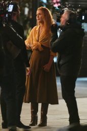 Blake Lively and Justin Baldoni on Set Filming "It Ends With Us" in NY 01/13/2024