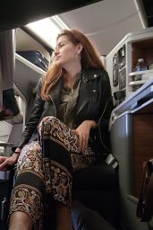 Blanca Blanco in American Airlines Business Class in LA 01/23/2024