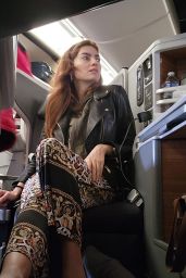 Blanca Blanco in American Airlines Business Class in LA 01/23/2024