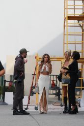 Chelsea Lazkani, Chrishell Stause, Emma Hernan and Breana Tiesi Getting Ready to Film Another Episode in LA 01/20/2024