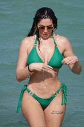Chloe Ferry in a Green Bikini in Thailand 12/30/2023