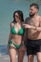 Chloe Ferry in a Green Bikini in Thailand 12/30/2023