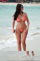 Chloe Ferry in an Orange Bikini - Holiday in Thailand 01/03/2024