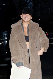 Chrissy Teigen Heads to the Airport in New York 01/25/2024