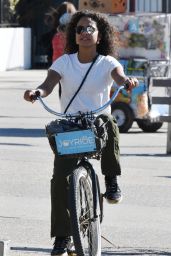 Christina Milian Bike Ride on New Years Day in Santa Monica 01/01/2024