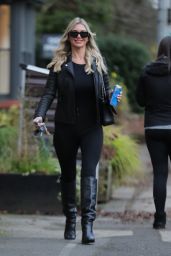 Christine McGuinness - Leaving a Hair Salon in Cheshire 01/11/2024