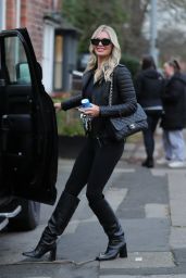 Christine McGuinness - Leaving a Hair Salon in Cheshire 01/11/2024