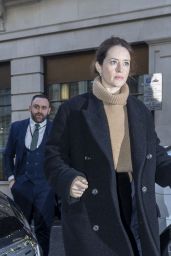 Claire Foy Arriving at BBC Radio 2 01/22/2024