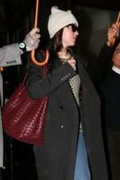 Dakota Johnson Departs Her Tribeca Hotel in New York 01/26/2024
