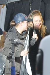 Elisabeth Moss on the Set of "Shell" in Los Angeles 01/22/2024