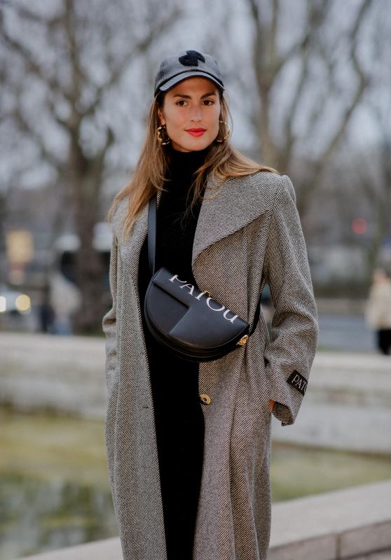 Elodie Clouvel Arriving at Patou Fall-Winter 2024-2025 Show in Paris 01/25/2024