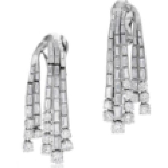 Fred Leighton 1950S Diamond Waterfall Earrings