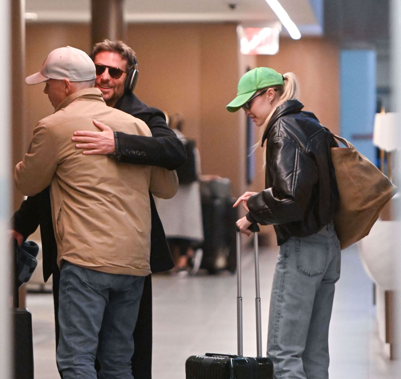 Gigi Hadid and Bradley Cooper at an Airport in New York 01/23/2024