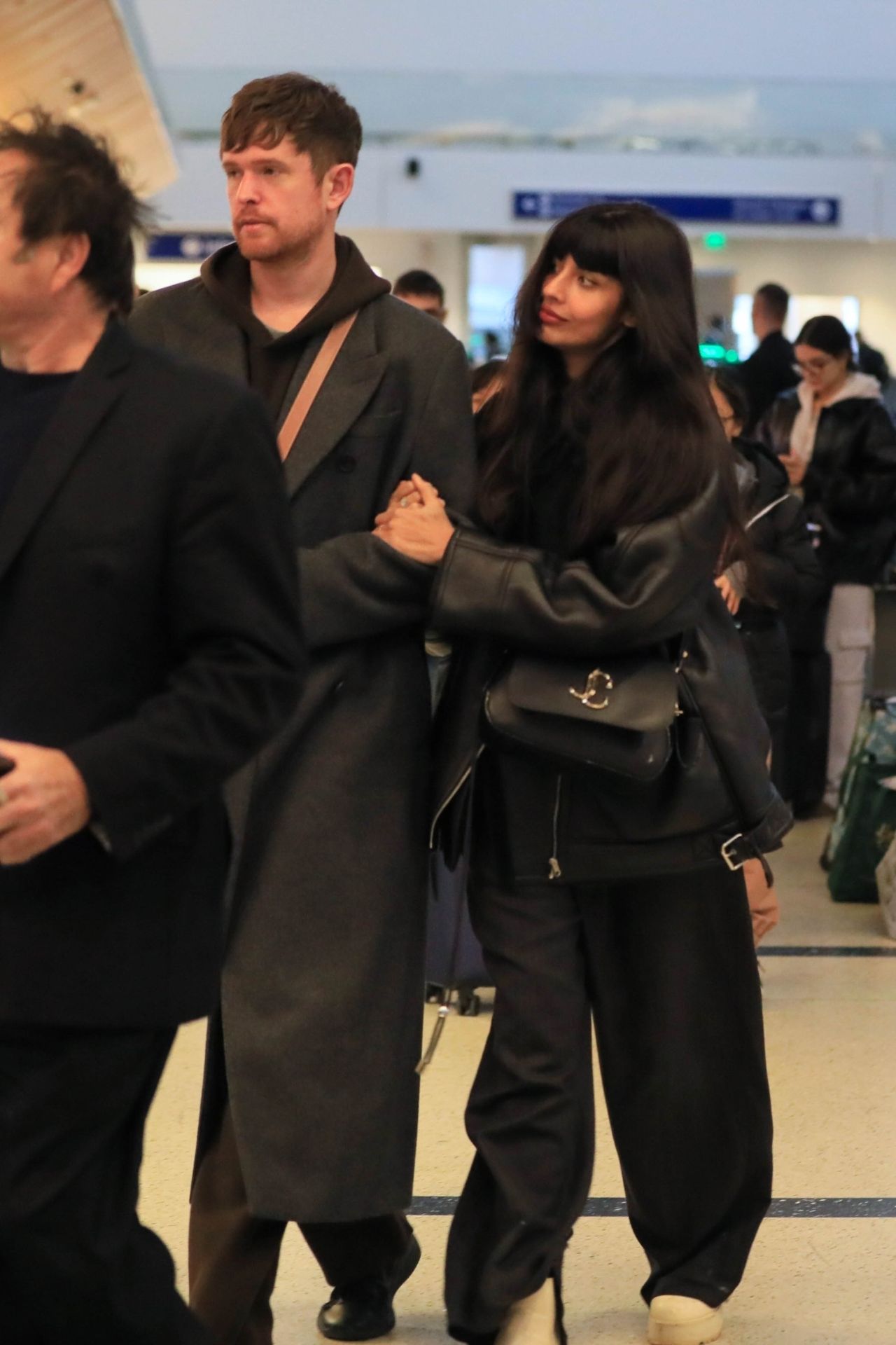 Jameela Jamil and James Blake Catch a Flight Out of Los Angeles 01/09 ...