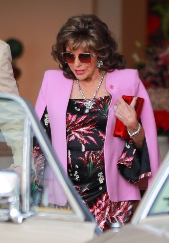 Joan Collins Leaving the Maybourne Hotel in Beverly Hills 01/30/2024