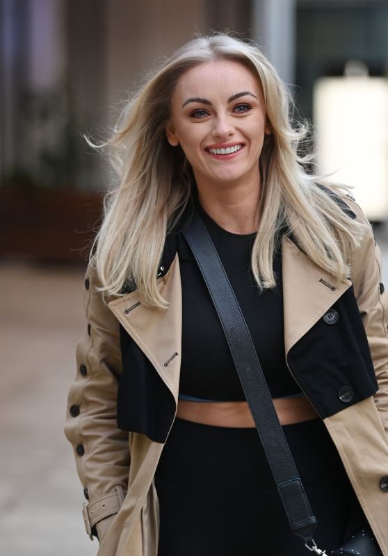 Katie McGlynn Arriving at Sunday Well Spent Well Being Event Morning With Sculpt Active Wear and Oh So B at The ABC Dome in Manchester 01/14/2024
