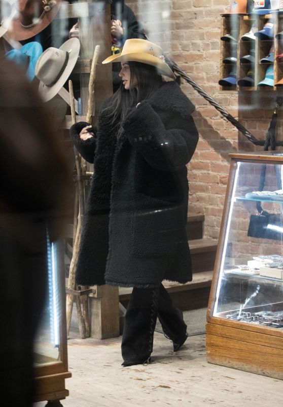 Kim Kardashian Visits Kemo Sabe Cowboy Hat Store in Aspen 01/17/2024
