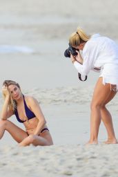 Kimberley Garner - Photo Shoot on the Beach in St Barts 12/31/2023