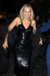 Margot Robbie Exits a Golden Globes After Party in LA 01/07/2024