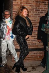 Mariah Carey in a Black Jumpsuit at Nas’ Concert at Belly Up Aspen 12/31/2023