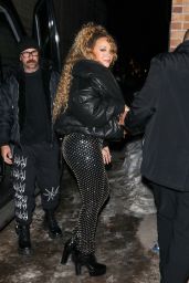 Mariah Carey in a Black Jumpsuit at Nas’ Concert at Belly Up Aspen 12/31/2023