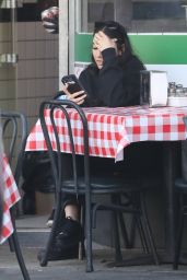 Noor Alfallah Wearing a Ring on Her Left Ring Finger in Beverly Hills 01/22/2024
