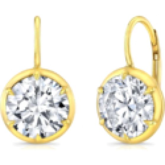 Rahaminov Bezel Set Round Cut Diamond Earrings