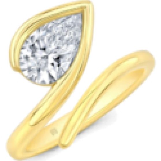 Rahaminov Pear Shape Diamond Spiral Ring