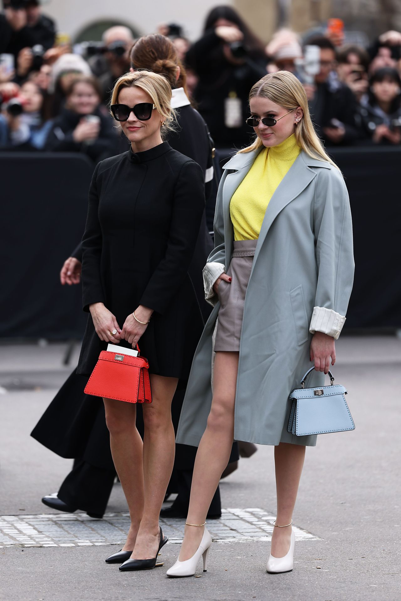 Reese Witherspoon and Ava Phillippe Arriving at Fendi Haute Couture ...