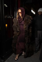 Rihanna Arrives at the Cesar Restaurant in Paris 01/27/2024