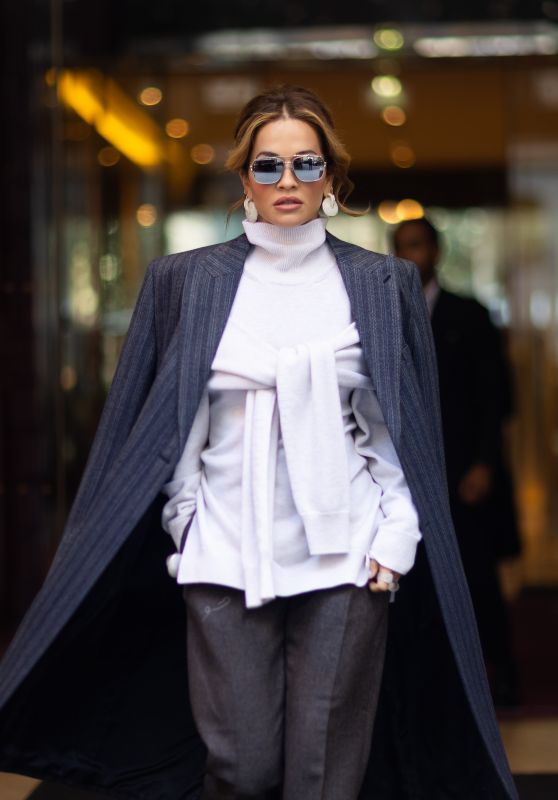 Rita Ora Leaving Her Hotel in Paris 01/19/2024