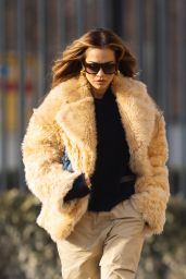 Rita Ora Street Style - Arrive at Restaurant in Paris 01/21/2024