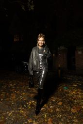 Rita Ora Wearing a Grey Flashy Dress - Night Out in London 01/17/2024